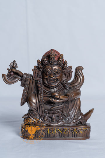 Copper Oxidized Kagyu Mahakala Statue