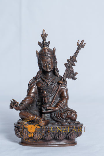 Copper Oxidized Guru Padmasambhava Statue - Guru Rinpoche