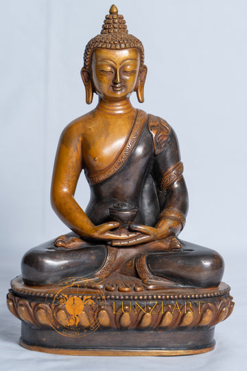 Copper Oxidized Amitabha Buddha