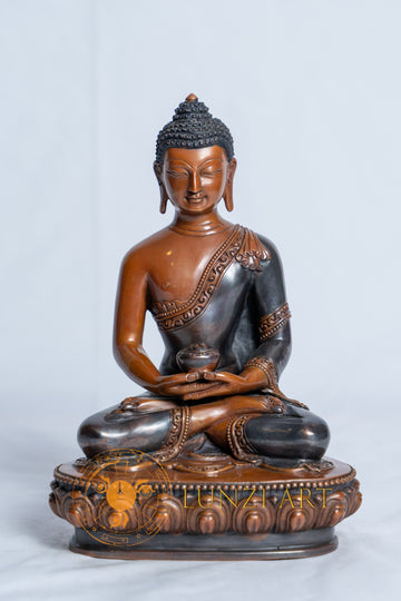 Copper Oxidized Amitabha Buddha