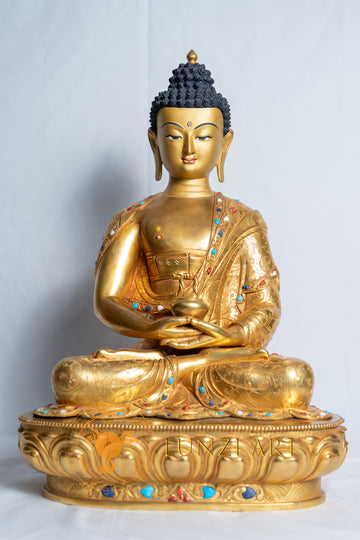 Amitabha Buddha Statue | Copper with full gold plated