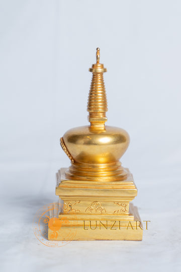 Namgyal Stupa Statue | Pure Copper with 24k Gold Plating