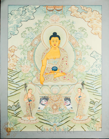 Shakyamuni Buddha Thangka: Radiance of Enlightenment