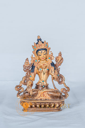 White Tara | Half Gold Plated Statue