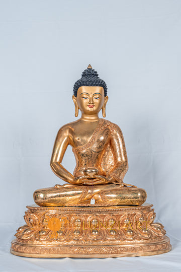 Copper Full Gold Plated Amitabha Buddha