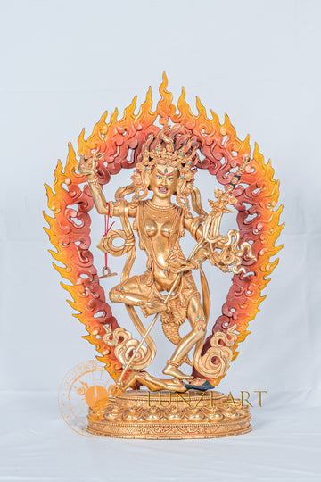Vajra Varahi Statue | Copper with Full Gold Plating