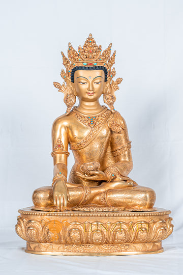 Shakyamuni Buddha Statue | Copper with 24K Gold Plating