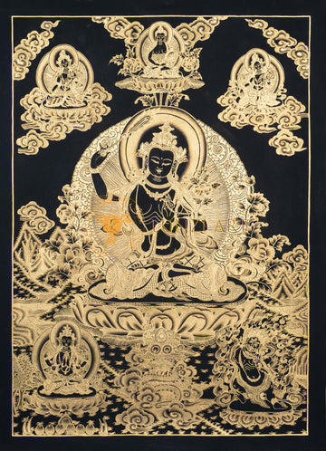 Handpainted Manjushree Thangka
