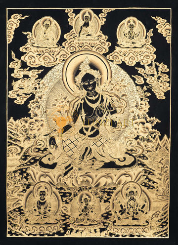 Handpainted Green Tara Thangka