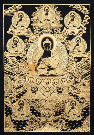Hand-Painted Shakyamuni Buddha Thangka: The Awakened One