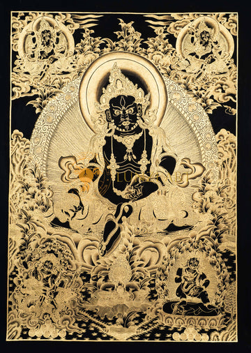 Hand-Painted Jambhala Thangka