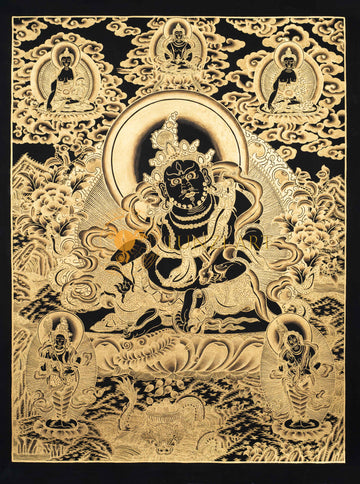 Hand-Painted Jambhala Thangka