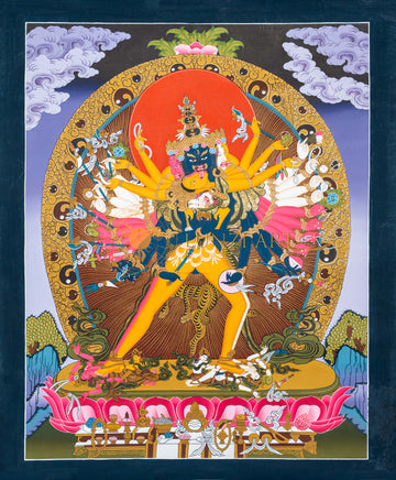 Hand-Painted Kalachakra Deity Thangka