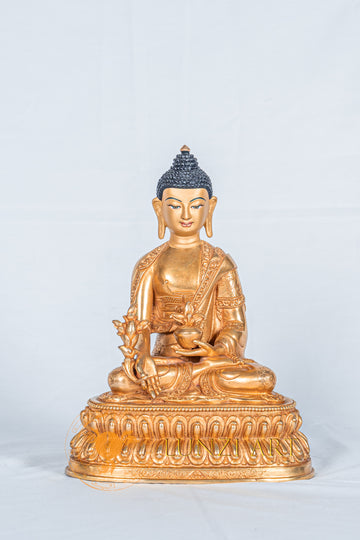 Medicine buddha Statue | Fully Gold-Plated Copper