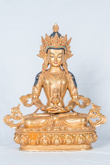 Amitayus Statue | Fully Gold-Plated Copper