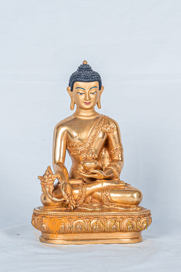 Medicine buddha Statue | Fully Gold-Plated Copper