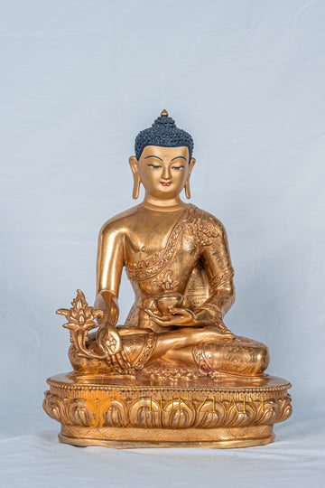 Medicine buddha Statue | Fully Gold-Plated Copper