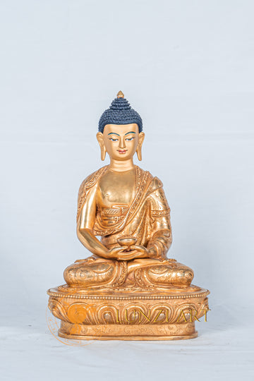 Amitabha buddha Statue | Fully Gold-Plated Copper