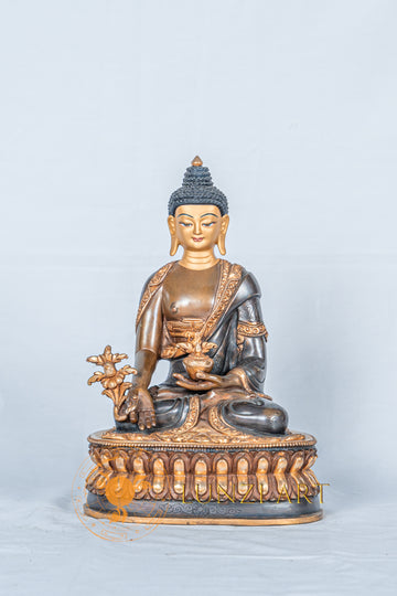 Medicine Buddha Statue | Half Gold Plated