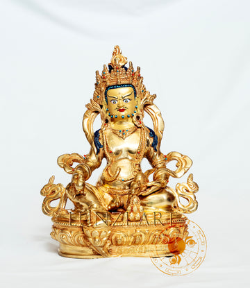 Full Gold plated brass Zambala - statues