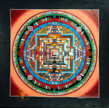 Handmade Kalachakra Mandala Tangka - Thangka
