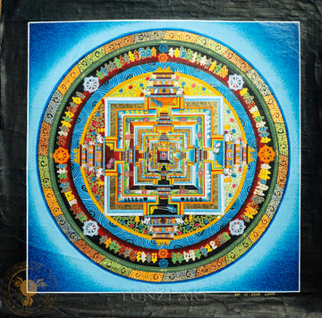 Handmade Kalachakra Mandala Thangka - Thangka