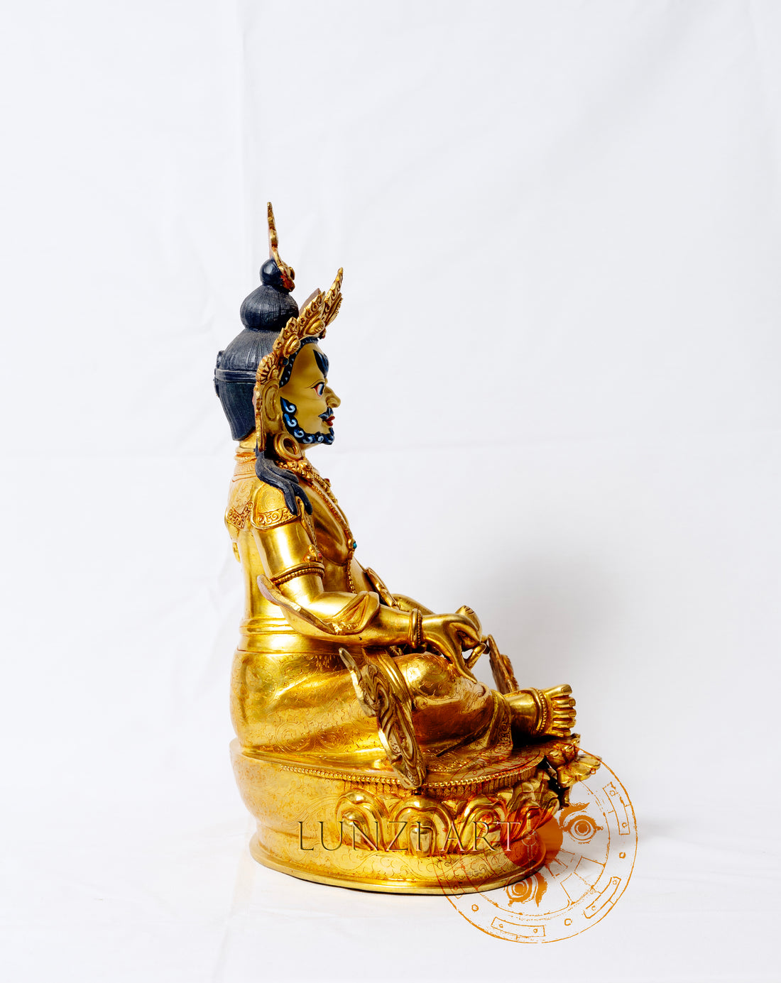 Pure copper gilded "Zambala Seated Statue" - statues