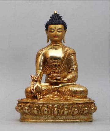 Bhaisajyaguru Gold plated statue