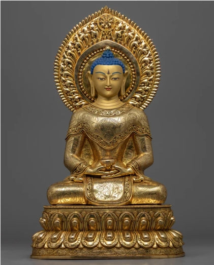 Traditionally Crafted Amitabha Buddha Statue Meaning, Infinite Light