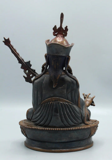 Copper Oxidized Majestic Guru Padmasambhava Statue