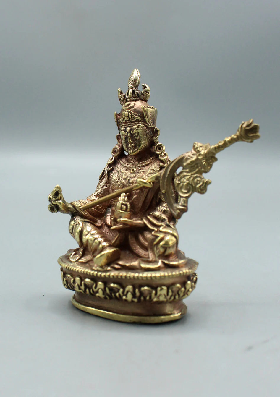 Brass Guru Padmasambhava Statue 2.8"