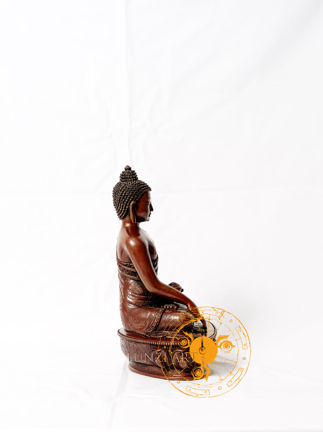 Copper Oxidized, Coffee Coloured Shakyamuni Buddha