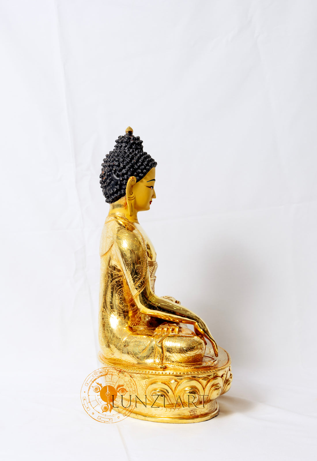Fully Gilded Copper Buddha Seated Statue