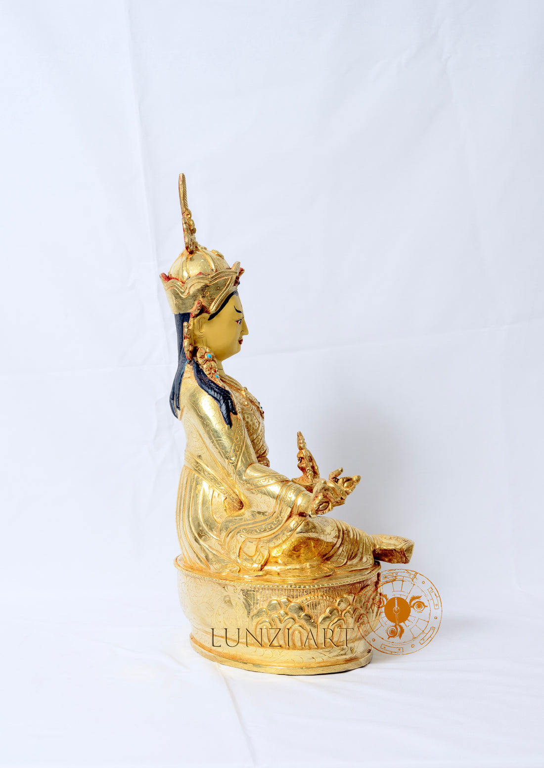 Gilded Copper Statue of Guru Rinpoche