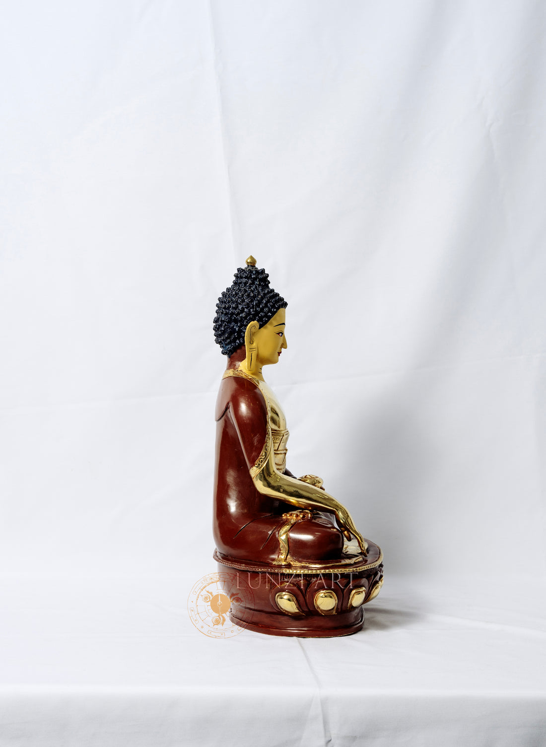 Copper Half Gold Plated Shakyamuni Buddha