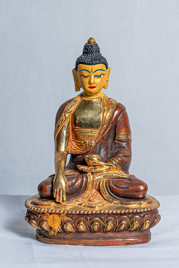 Shakyamuni Buddha Statue | Mercury Gold Plated on Copper