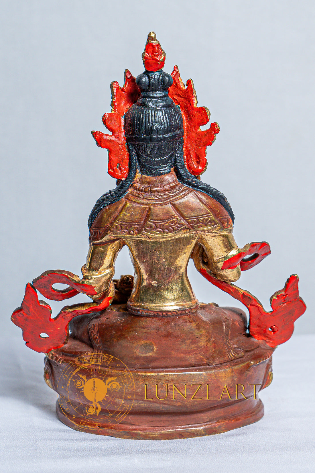 Statua Vajra Sattva in rame placcato oro mercurio