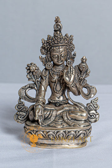 White Tara Statue |  Pure Silver