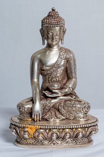 Pure Silver Shakyamuni Buddha