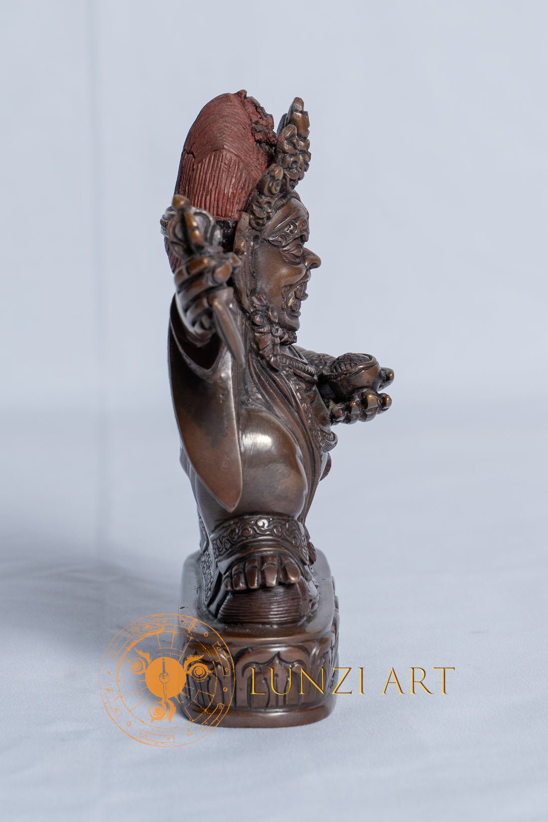 Copper Oxidized Kagyu Mahakala Statue