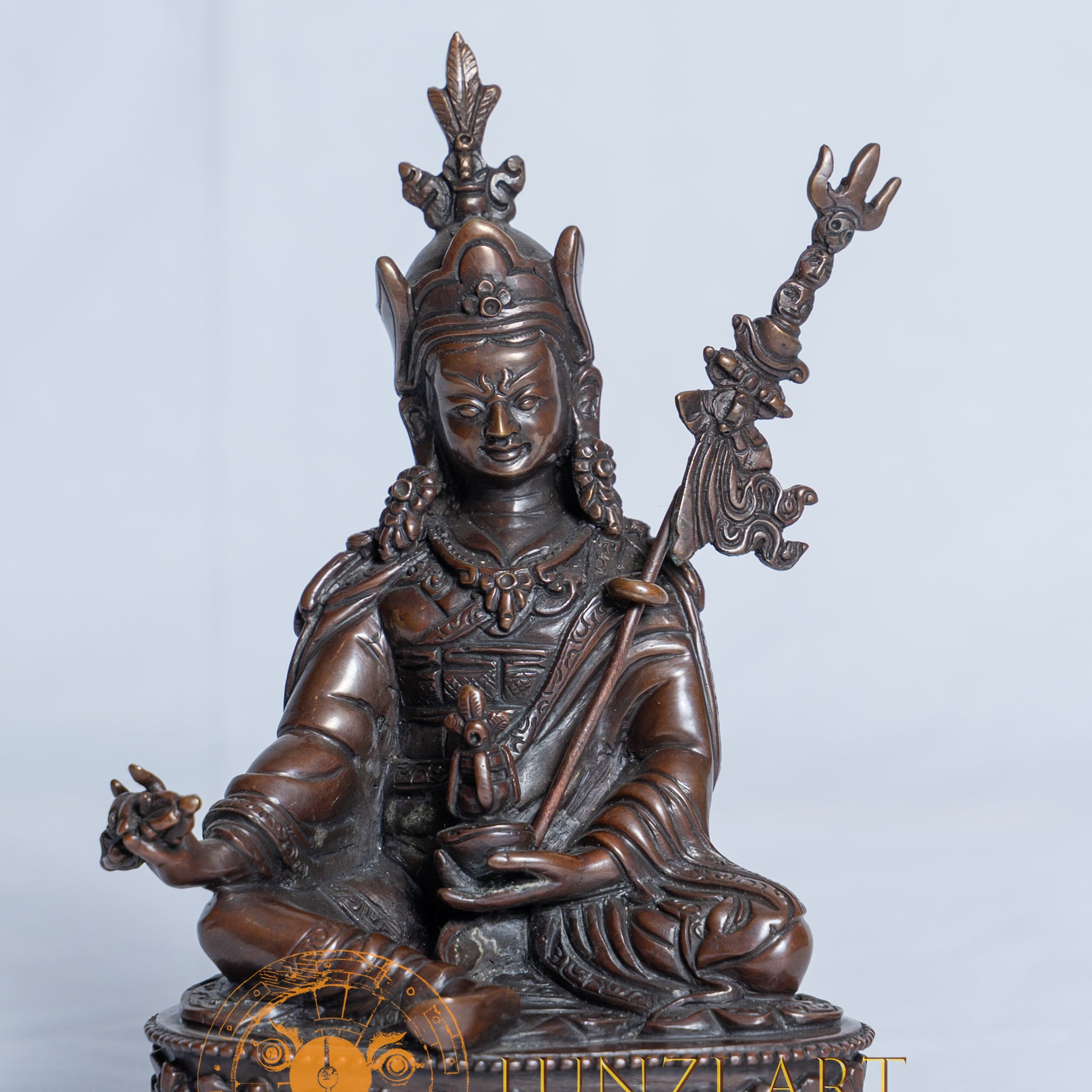 Copper Oxidized Guru Padmasambhava Statue - Guru Rinpoche