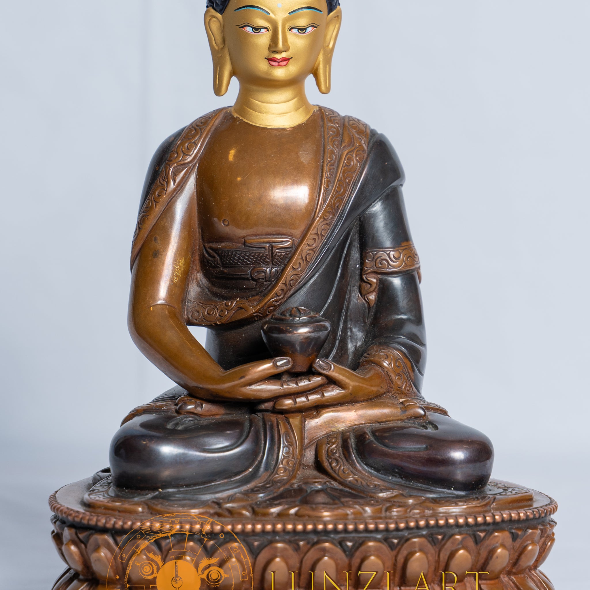 Copper Oxidized Amitabha Buddha