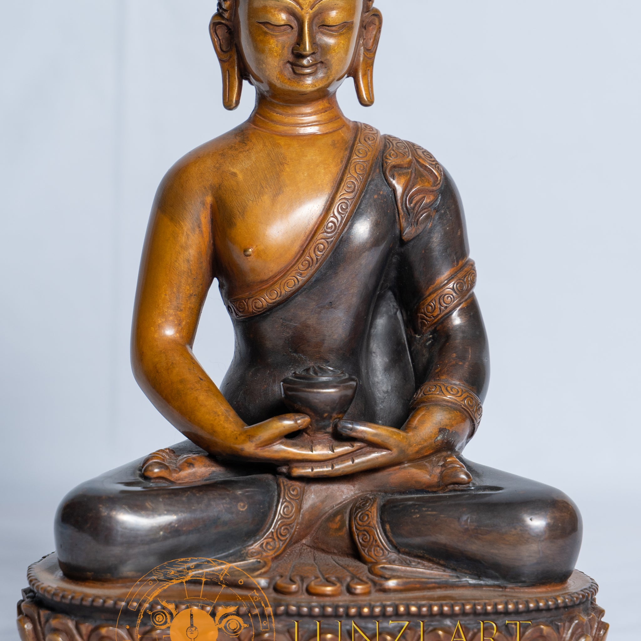 Copper Oxidized Amitabha Buddha