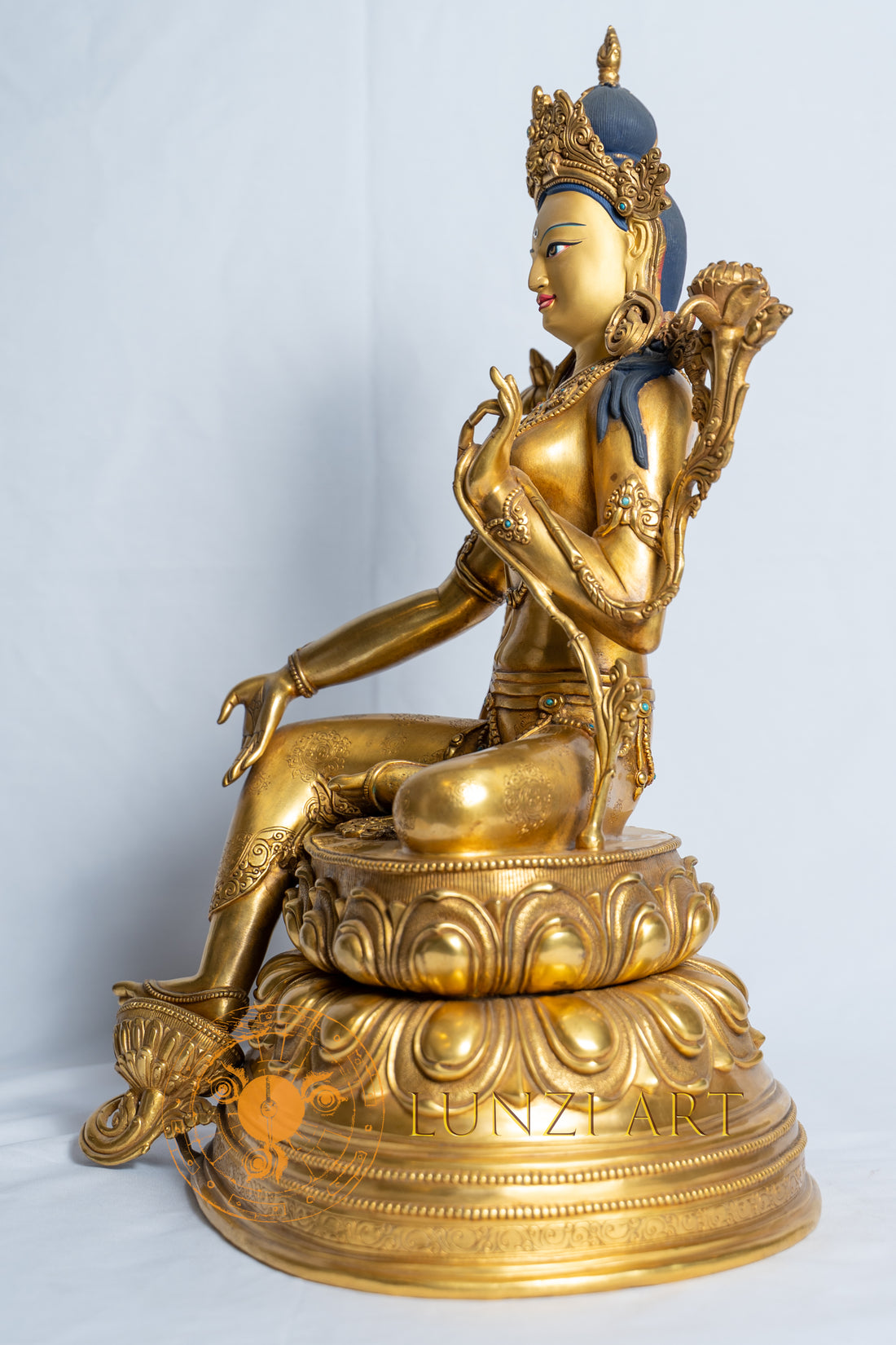 Copper Full Gold Plated Green Tara