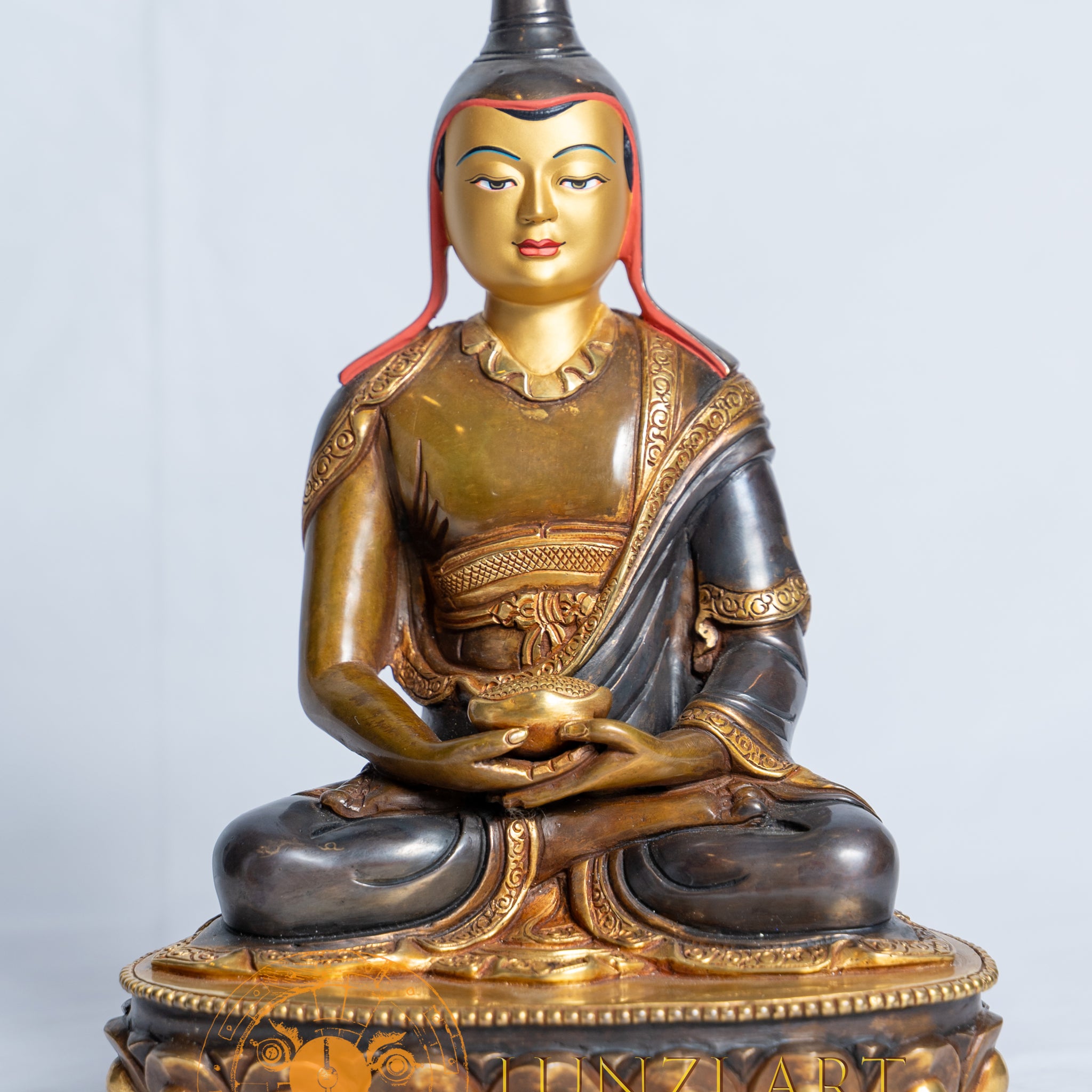 Vimalamitra Statue | Copper with Half Gold Plating