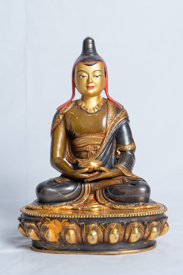 Vimalamitra Statue | Copper with Half Gold Plating