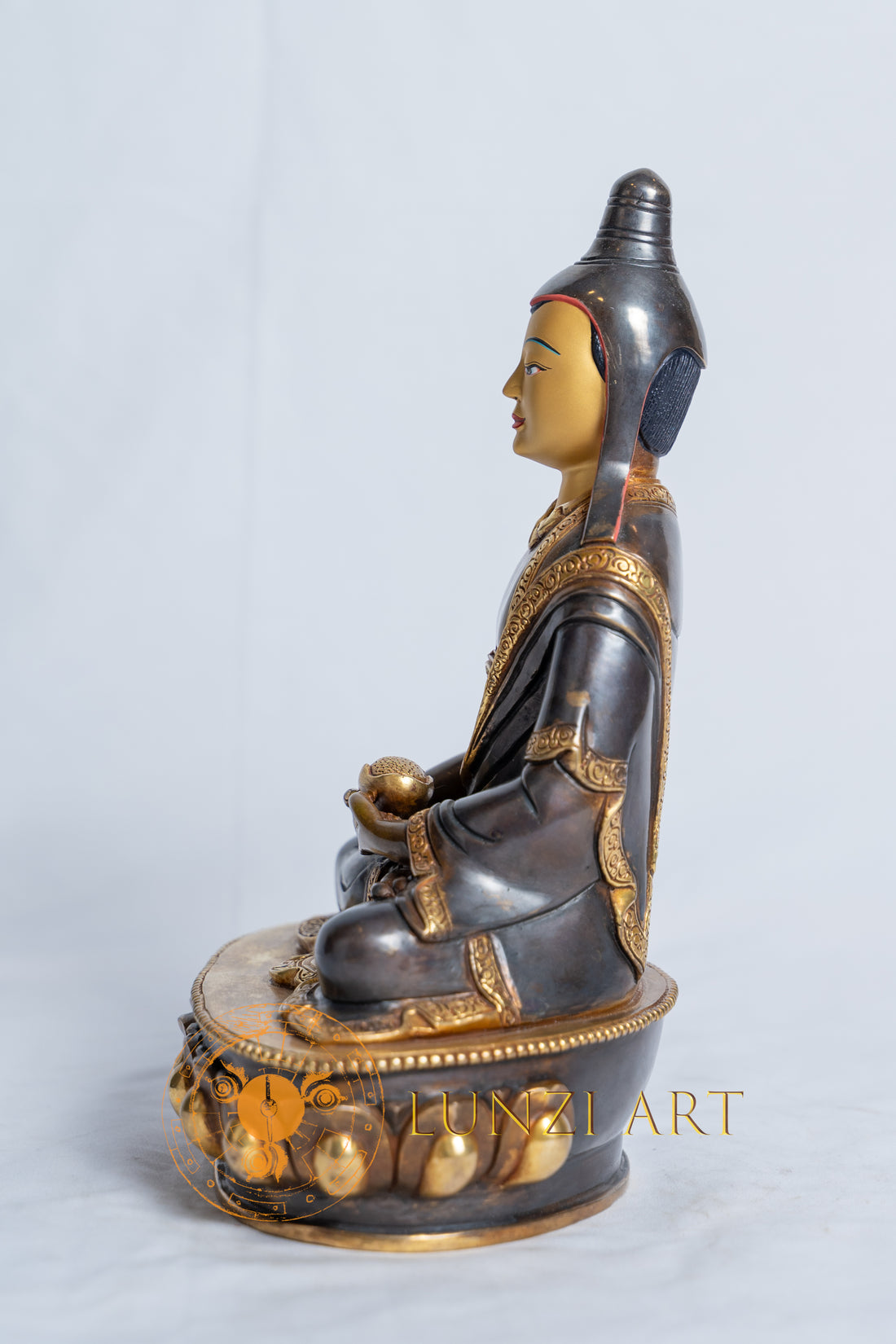 Vimalamitra Statue | Copper with Half Gold Plating