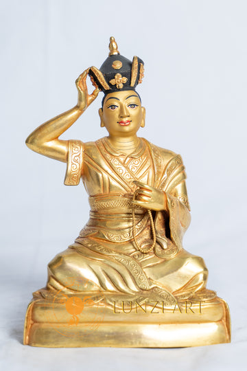 Karmapa Statue | Pure Copper with 24k Gold Plating