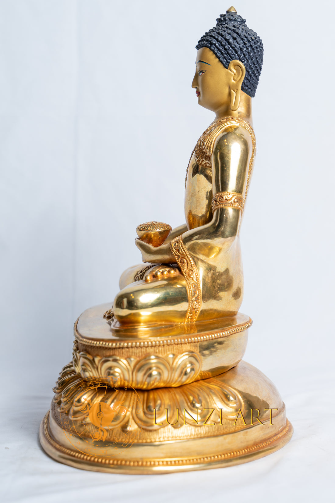 Amitabha Buddha Statue | Copper Full Gold Plated