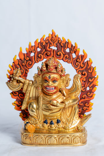 Mahakala Statue | Copper with 24k Full Gold Plating